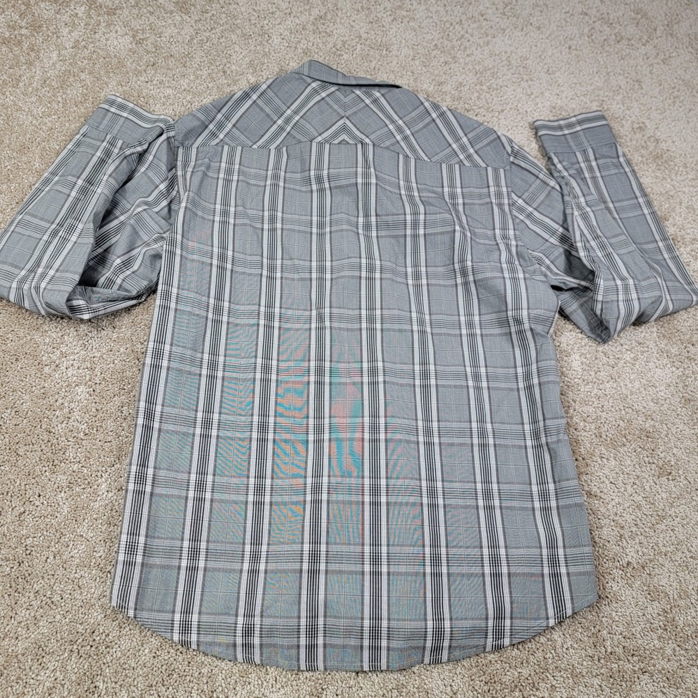 AX Armani Exchange Slim Fit Plaid Long Sleeve Button Down Shirt Men L - Picture 5 of 5